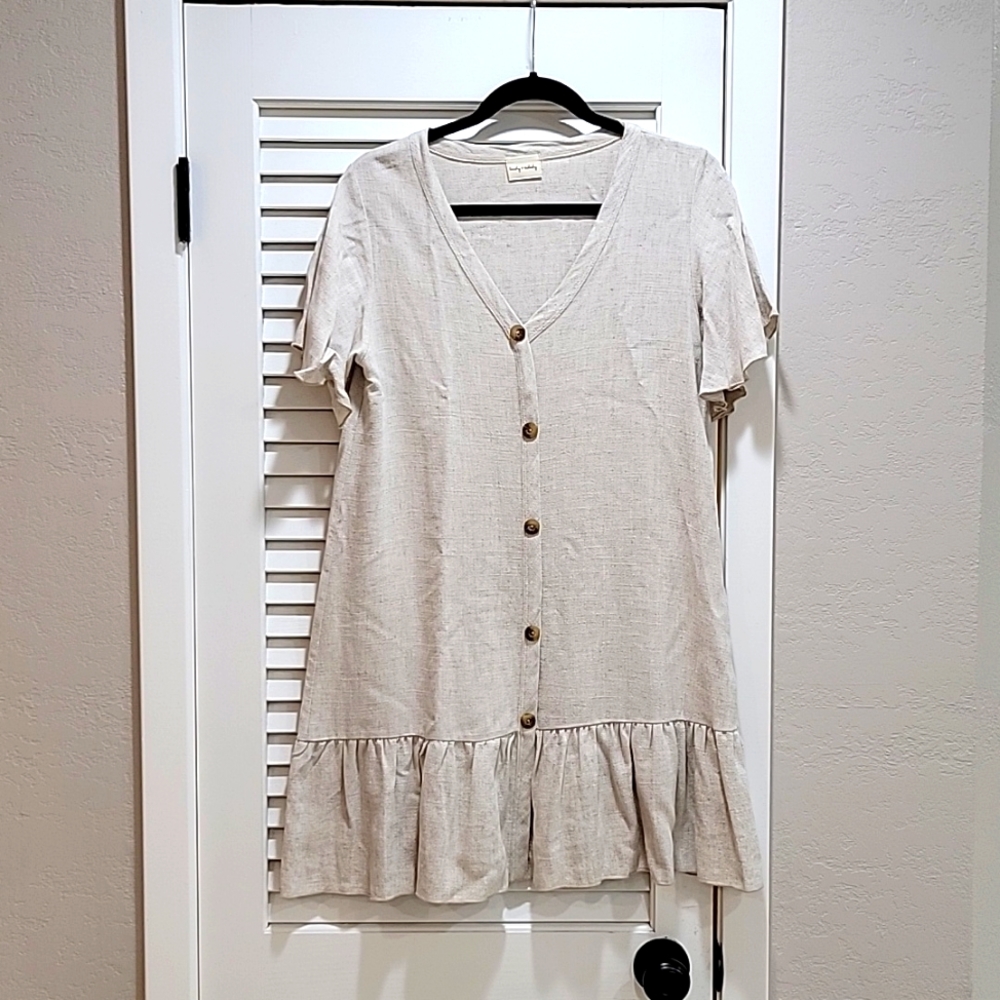Oatmeal Linen Dress